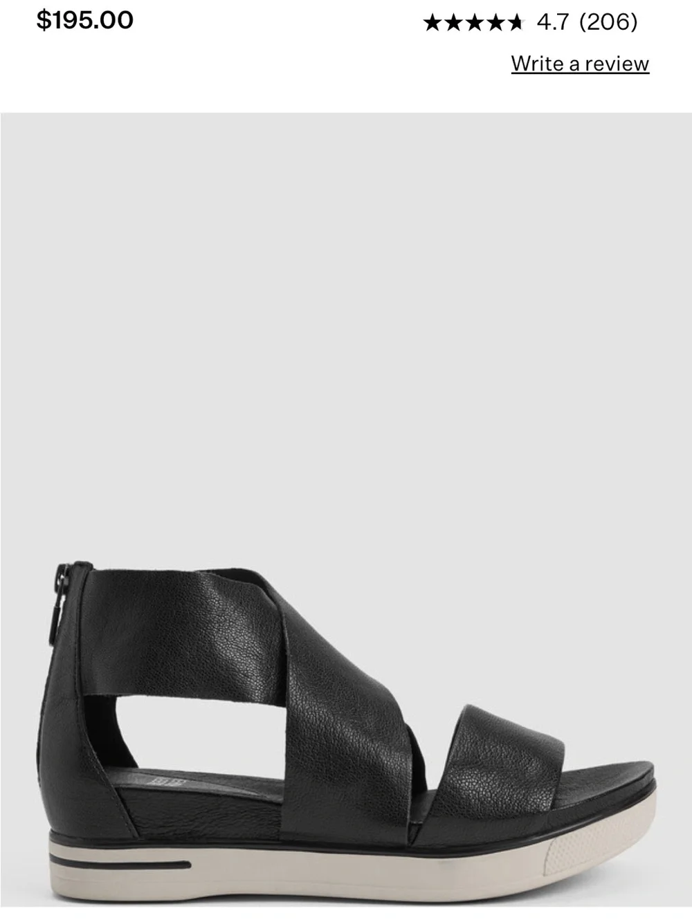 Eileen Fisher Black suede Wrap Sandal - size 7